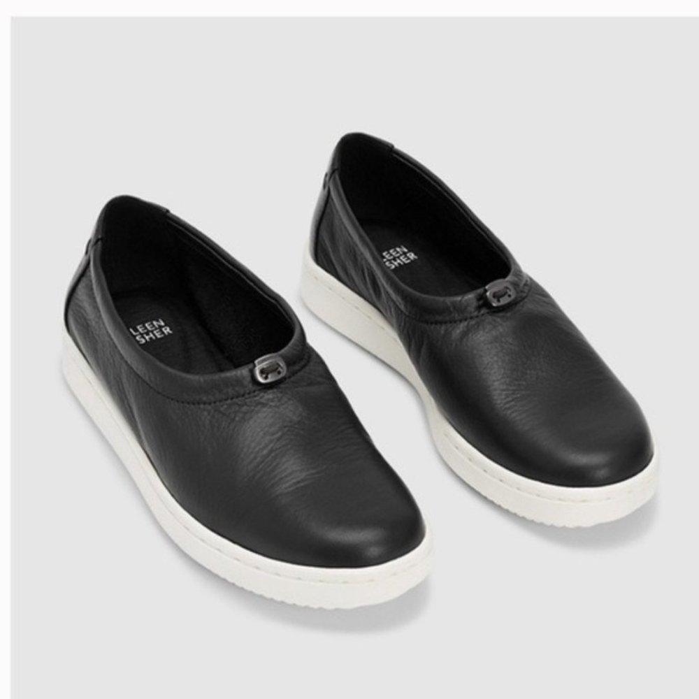 Eileen Fisher Leather Slip on Sneakers $298